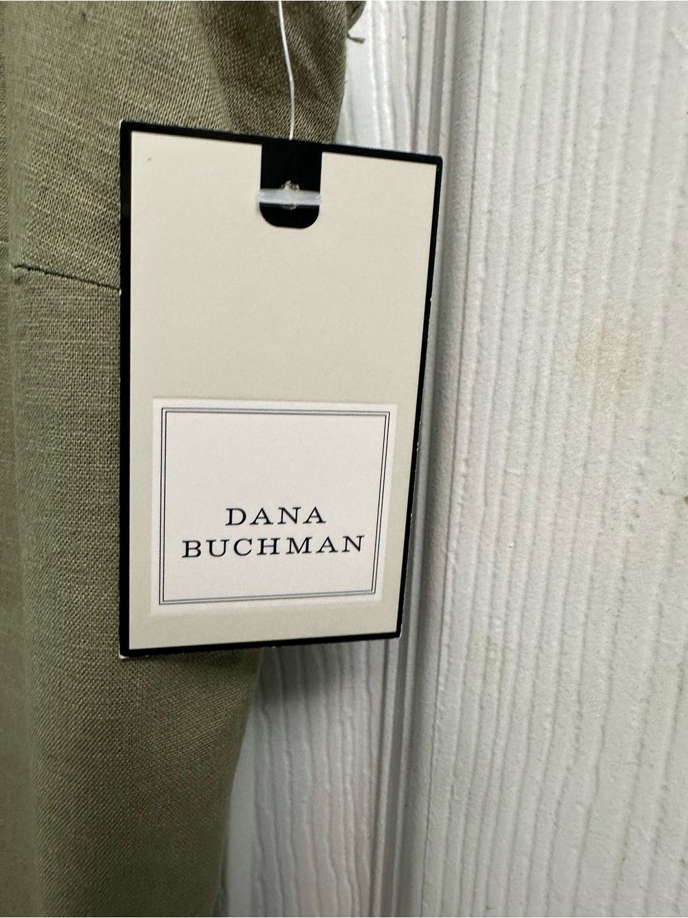 Dana Buckman Sleeveless Button-Front Shirt in Olive Green-Sz L NWT - Picture 5 of 10